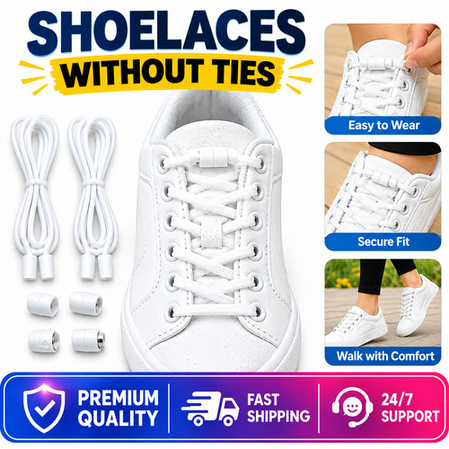 Elastic tie shoelaces - elastic,