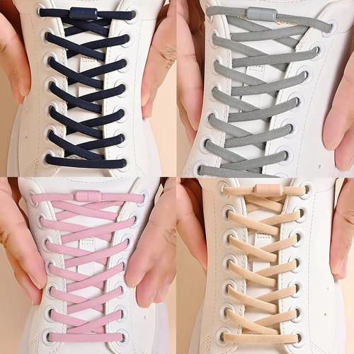 Elastic tie shoelaces - no, metal