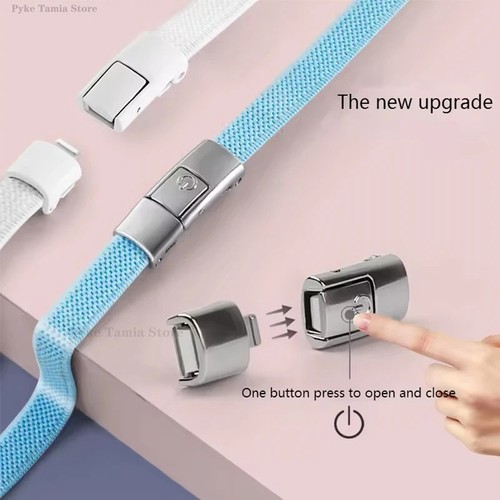 Press lock shoelaces without - lock,