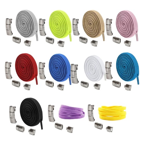 Tie shoe laces press lock - no,